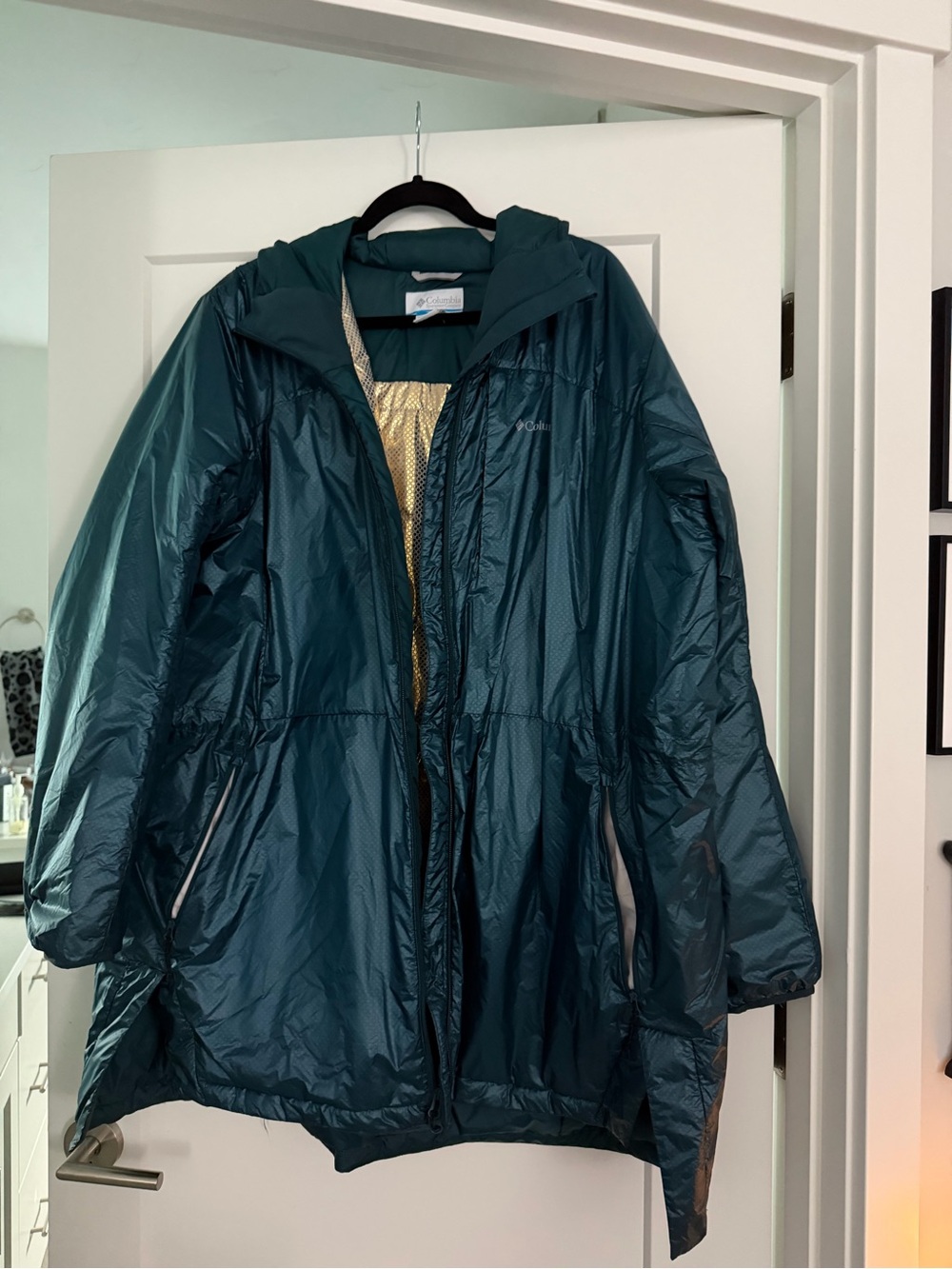 Columbia Women's Teal Hooded Packable Puffer Coat